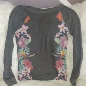 Floral print sweater